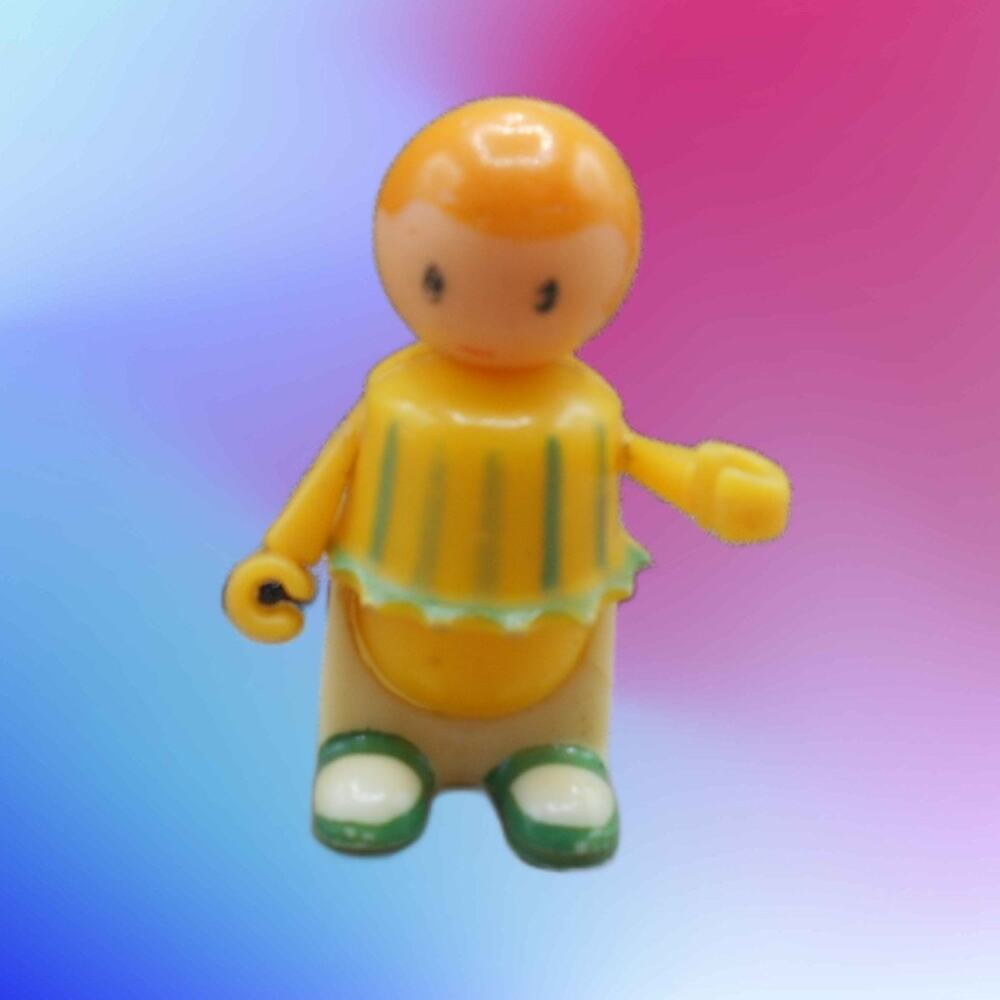 Vintage 1969 Tweakie Toy Figure J Chein Yellow/Green Hong Kong